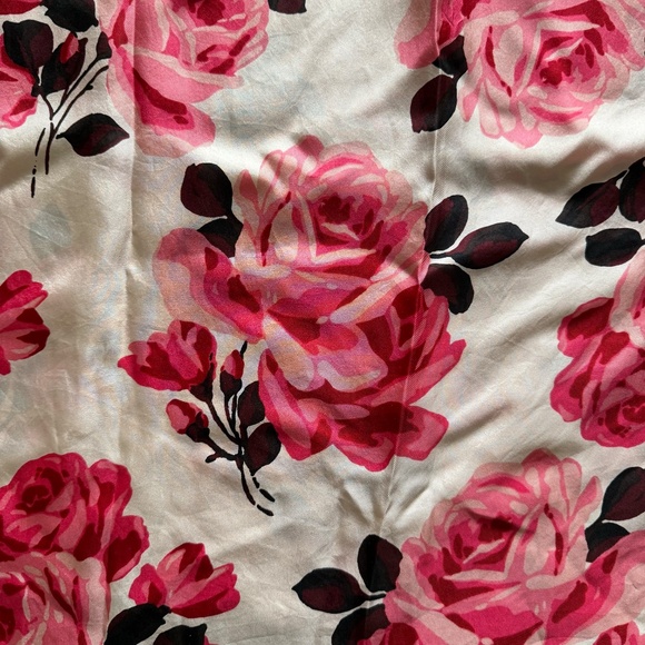 Kate Spade 100% Silk Rose Print Long Scarf - Picture 4 of 4